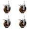 Service Caster 5 Inch High Temp Phenolic Swivel 12mm Stem Caster Set with Total Lock Brake SCC-TSTTL20S514-PHRHT-M1215-4 - alternate 2